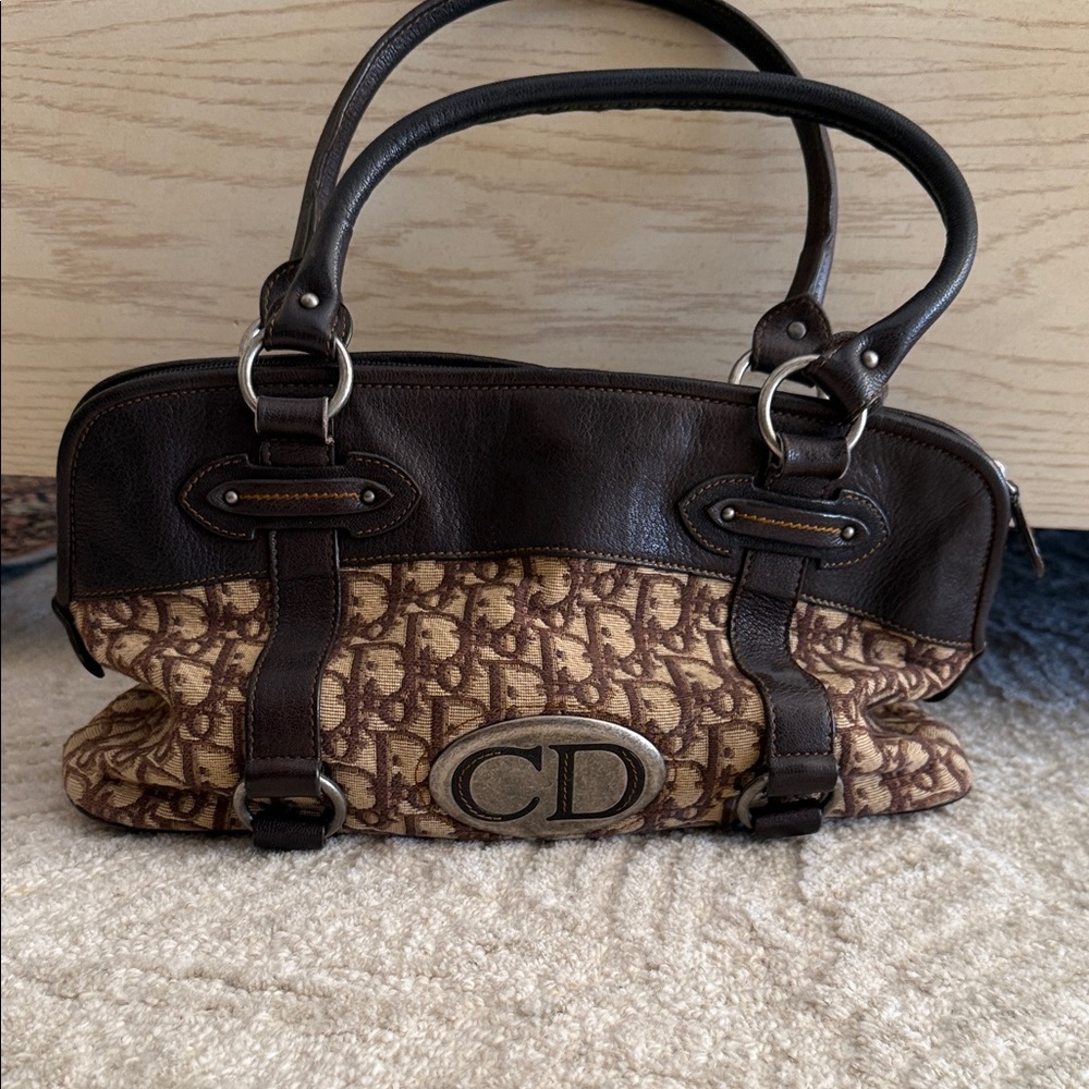 Dior vintage designer Brown and Tan Women's Bag